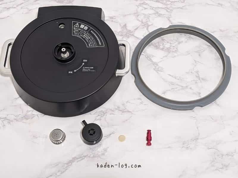 アイリスオーヤマ電気圧力鍋は細かいパーツのお手入れが面倒くさい点がデメリット