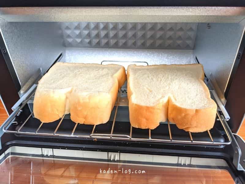 siroca（シロカ）のトースターすばやきは食パンなら最大2枚までまとめて焼ける庫内サイズ