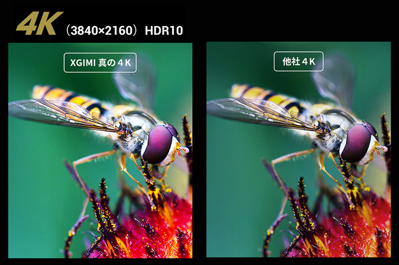 XGIMI（エクスジミー）のプロジェクターHORIZON Proはリアル4Kの鮮明な解像度に対応