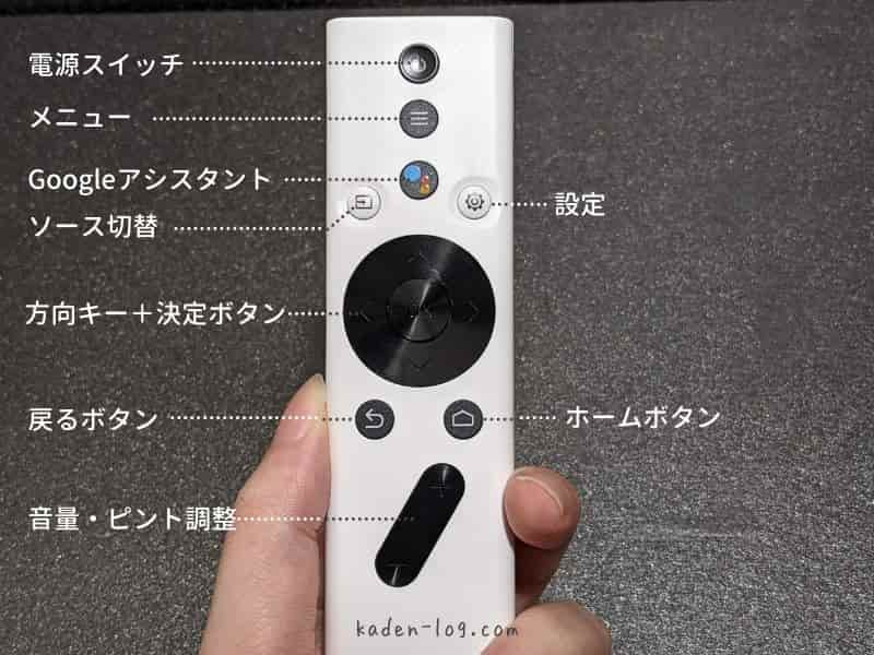 XGIMI MoGo Proは付属のリモコンで操作可能