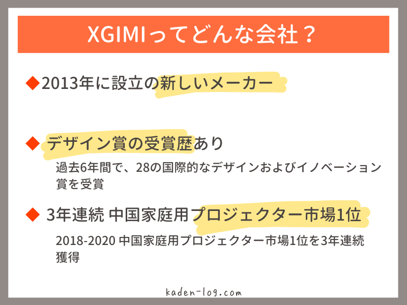 XGIMI（ジミー）は話題の中国メーカー