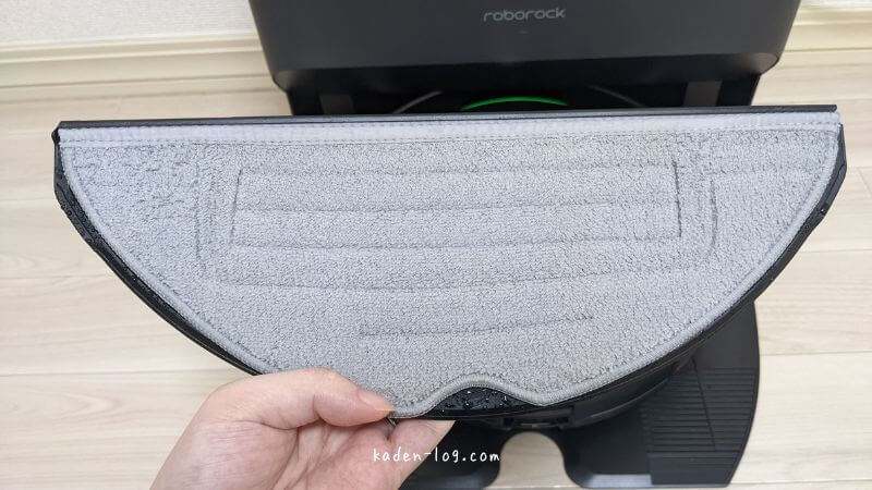 Roborock S7 MaxV Ultraで自動洗浄後のモップはキレイ