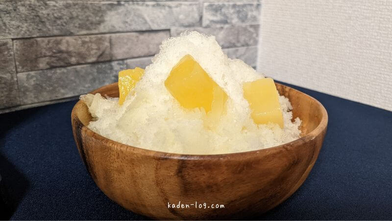 ドウシシャ電動ふわふわとろ雪かき氷器のおすすめレシピ：パイナップルジュース×フルーツトッピング