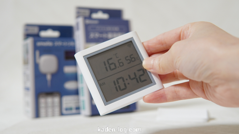 スマート温湿度計はコンパクトサイズ