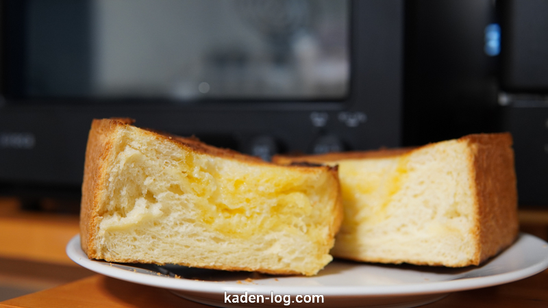 siroca（シロカ）すばやきトースターST-2D451で焼いた厚切り食パンはバターがしみて美味しい