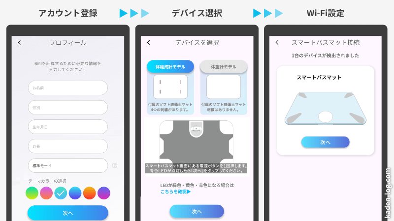 スマートバスマットとスマホアプリとの連携は簡単