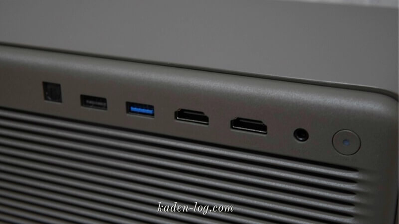 本体背面の接続端子